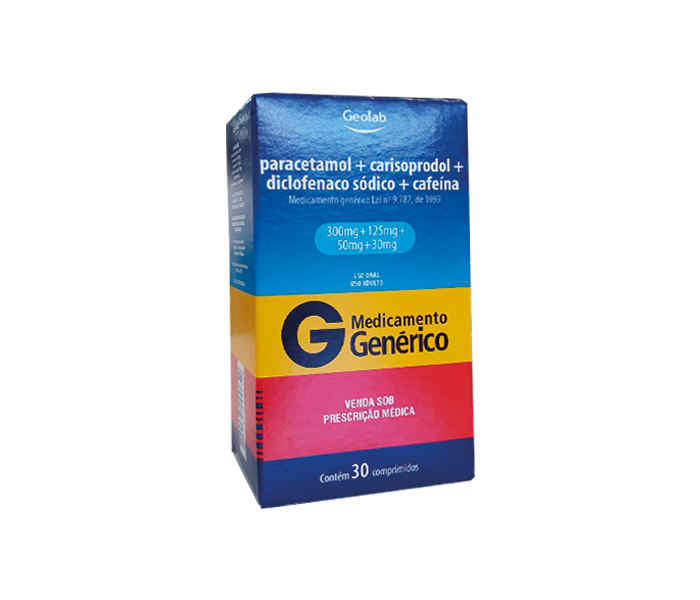 PARACETAMOL + CARISOPRODOL + DICLOFENACO SÓDICO + CAFEÍNA