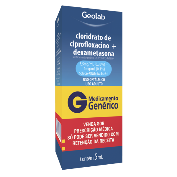 CLORIDRATO DE CIPROFLOXACINO + DEXAMETASONA