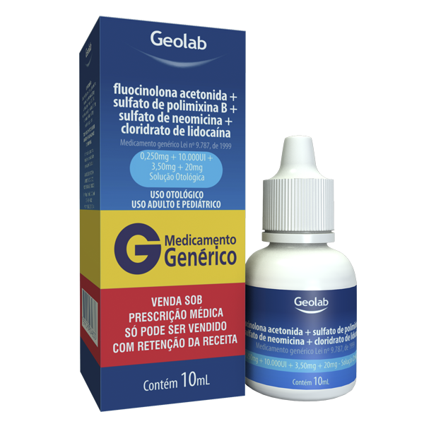 FLUOCINOLONA ACETONIDA + SULFATO DE POLIMIXINA B + SULFATO DE NEOMICINA + CLORIDRATO DE LIDOCAINA